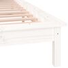 vidaXL Estructura de cama con LED madera maciza blanco 135x190 cm