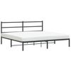vidaXL Estructura cama sin colch&oacute;n con cabecero metal negro 200x200 cm