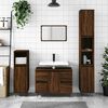 vidaXL Mueble de ba&ntilde;o madera de ingenier&iacute;a roble marr&oacute;n 80x33x60 cm