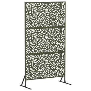 vidaXL Pantalla de Privacidad 100 x 50 x 180 cm Acero Verde oliva