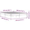 vidaXL Estructura cama madera ingenier&iacute;a metal gris Sonoma 120x190 cm