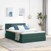 vidaXL Cama con almacenamiento Verde oscuro 140 x 190 cm Terciopelo