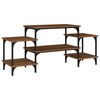 vidaXL Mueble para TV madera contrachapada roble marr&oacute;n 117x35x52 cm
