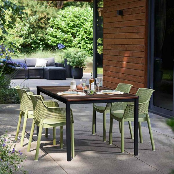 Mesa Keter Signature Porto 160 cm - Madera de fresno y acero negro