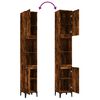 vidaXL Armario de baño madera contrachapada roble ahumado 30x30x190 cm
