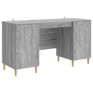 vidaXL Escritorio Sonoma gris Madera de ingenier&iacute;a 142,5 x 50 x 75 cm