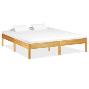 vidaXL Estructura de cama de madera maciza de roble 180x200 cm