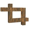 vidaXL Set de muebles de TV 10 pzas madera contrachapada roble ahumado