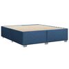 vidaXL Cama box spring con colch&oacute;n tela azul 180x200 cm