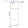 vidaXL Puerta corredera con set herrajes vidrio ESG aluminio 90x205 cm