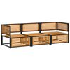 vidaXL Set de sofás de jardín con cojines 3 pzas madera maciza acacia