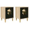 vidaXL Mesa de noche BREMEN 2 uds. Roble Sonoma 36 x 33 x 50 cm