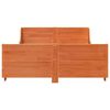 vidaXL Cama sin colch&oacute;n madera maciza de pino marr&oacute;n cera 120x200 cm