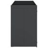 vidaXL Almacenamiento de cubos Wheelie para 3 cubos Antracita