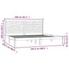 vidaXL Estructura de cama madera maciza blanco 200x200 cm
