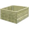 vidaXL Arriate de madera de pino impregnada 106x106x48 cm