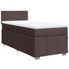 vidaXL Cama box spring con colch&oacute;n tela marr&oacute;n oscuro 80x200 cm