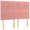 vidaXL Cama box spring con colch&oacute;n terciopelo rosa 140x190 cm