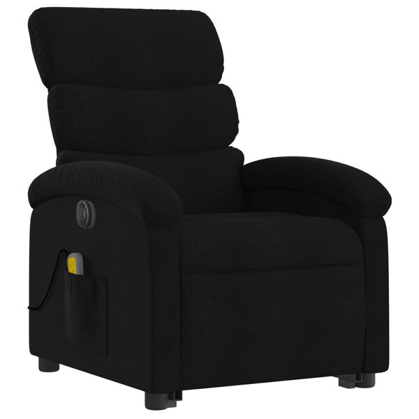 vidaXL Sill&oacute;n de masaje el&eacute;ctrico reclinable elevable tela negro