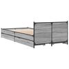 vidaXL Cama con cajones madera ingeniería gris Sonoma 100x200 cm