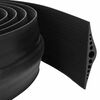 vidaXL Sello de Piso para Garaje Negro 155 x 28 mm 1 m Caucho EPDM