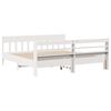 vidaXL Estructura de cama sin colch&oacute;n madera maciza blanca 200x200 cm