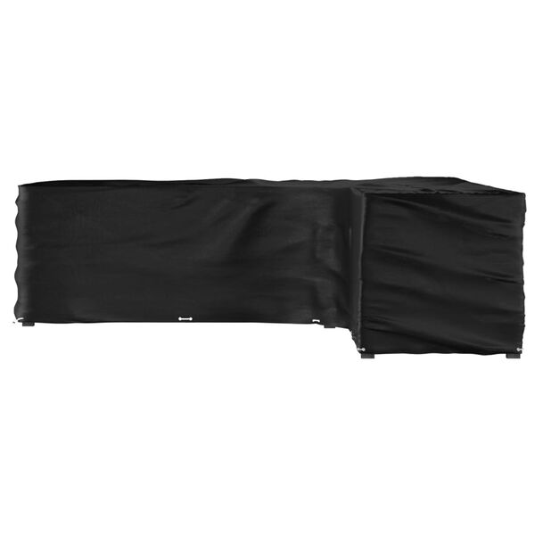 vidaXL Funda para muebles de jardín forma de L 20 ojales 300x300x90 cm