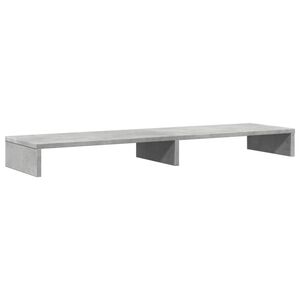 vidaXL Soporte de pantalla madera ingenier&iacute;a gris hormig&oacute;n 100x27x10cm