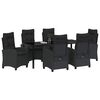 vidaXL Conjunto de Comedor de Jard&iacute;n 7 pcs Negro rat&aacute;n sint&eacute;tico