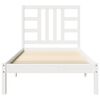 vidaXL Estructura de cama individual madera maciza blanco 90x190 cm