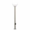 vidaXL Baliza de luz con toma de corriente, 120 cm, acero inoxidable, IP44