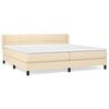vidaXL Cama box spring con colch&oacute;n tela color crema 200x200 cm