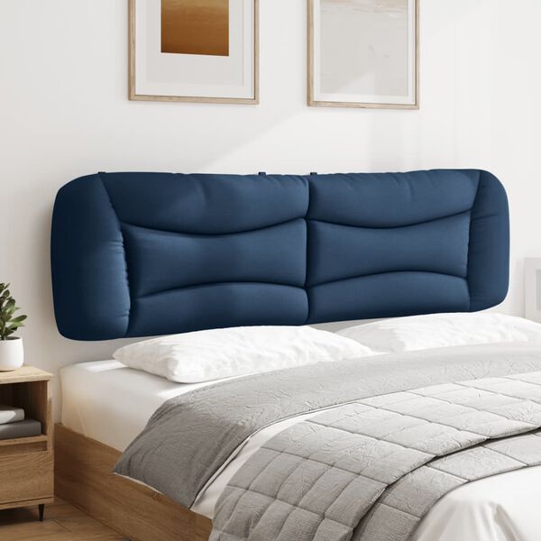 vidaXL Cabecero de cama acolchado Hvar tela azul 180 cm