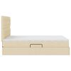 vidaXL Cama con almacenamiento y LED Crema 140 x 200 cm Poli&eacute;ster