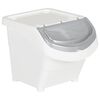 vidaXL Cubos de basura apilables con tapa 3 uds PP blanco 78 L