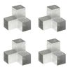 vidaXL Conectores de postes en Y 4 uds metal galvanizado 101x101 mm