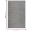 vidaXL Alfombra de pelo largo gris 200x290 cm