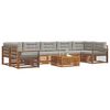 vidaXL Conjunto de sof&aacute;s de exterior 8 pcs Gris Natural y Claro
