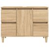 vidaXL Armario de lavabo madera contrachapada roble Sonoma 80x33x60 cm