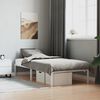vidaXL Estructura de cama sin colch&oacute;n metal blanco 90x200 cm