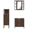 vidaXL Set de muebles de ba&ntilde;o 3 pzas madera contrachapada roble marr&oacute;n