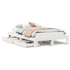 vidaXL Estructura de cama sin colch&oacute;n madera de pino blanca 120x200 cm
