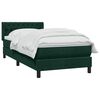 vidaXL Cama box spring con colch&oacute;n terciopelo verde oscuro 90x210 cm