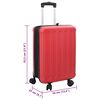vidaXL Maleta con cerradura Rojo 34 x 23 x 55.5 cm Pl&aacute;stico ABS