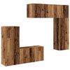 vidaXL Unidad de Pared para TV 5 pcs Madera envejecida