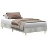 vidaXL Estructura de cama sin colch&oacute;n madera gris hormig&oacute;n 75x190 cm