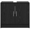 vidaXL Gabinete de Ba&ntilde;o con almacenamiento Roble Negro 63 x 29 x 55 cm