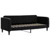 vidaXL Sofá cama con colchón terciopelo negro 80x200 cm