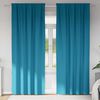 vidaXL Cortinas Opacas con Anillas 2 pcs Tuquesa 245 x 140 cm