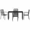vidaXL Conjunto de Comedor de Jard&iacute;n 5 pcs Negro